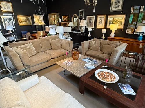 Vintage Henredon Sofa Gold Chenille with Toss Pillows - $499
Vintage Henredon Loveseat Gold Chenille with Toss Pillows - $299